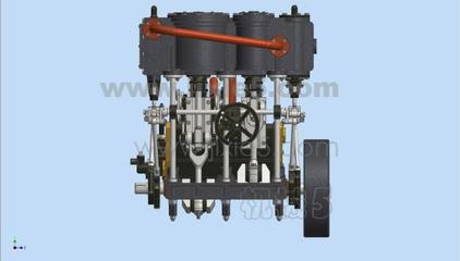 蒸汽機 混合壓縮氣體發(fā)動機 工業(yè)機械設(shè)計圖紙資料 3D模型